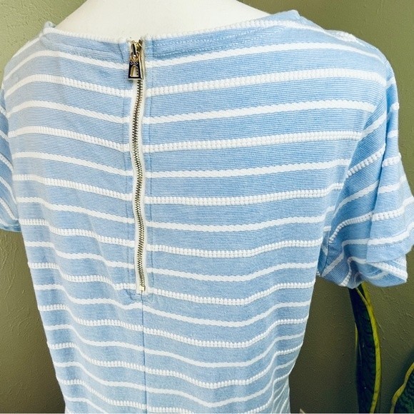 SAIL TO SABLE STS Blue Stripe Shift Dress XL Shirt Nautical Fisherman Coastal - Picture 6 of 9